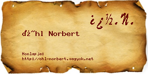 Öhl Norbert névjegykártya